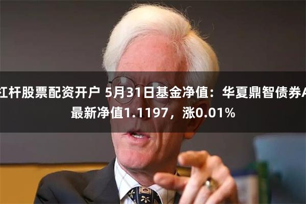 杠杆股票配资开户 5月31日基金净值：华夏鼎智债券A最新净值1.1197，涨0.01%